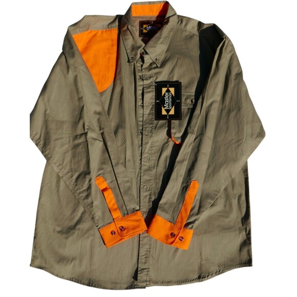 Master Sportsman Shooting Hunting Rugged Outdoor Beige Khaki Shirt Size XL NWT - Picture 1 of 7